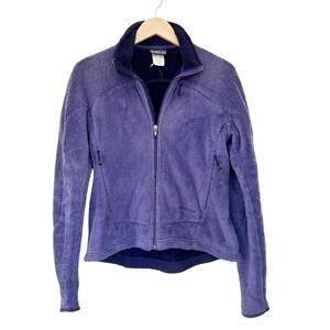 Vintage Patagonia Purple Fuzzy Fleece Full Zip Jacket Sz M